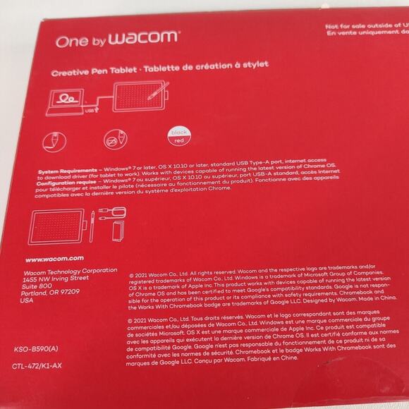 One by Wacom Graphic Drawing Art Tablet for Beginners, Small, New - Picture 4 of 5
